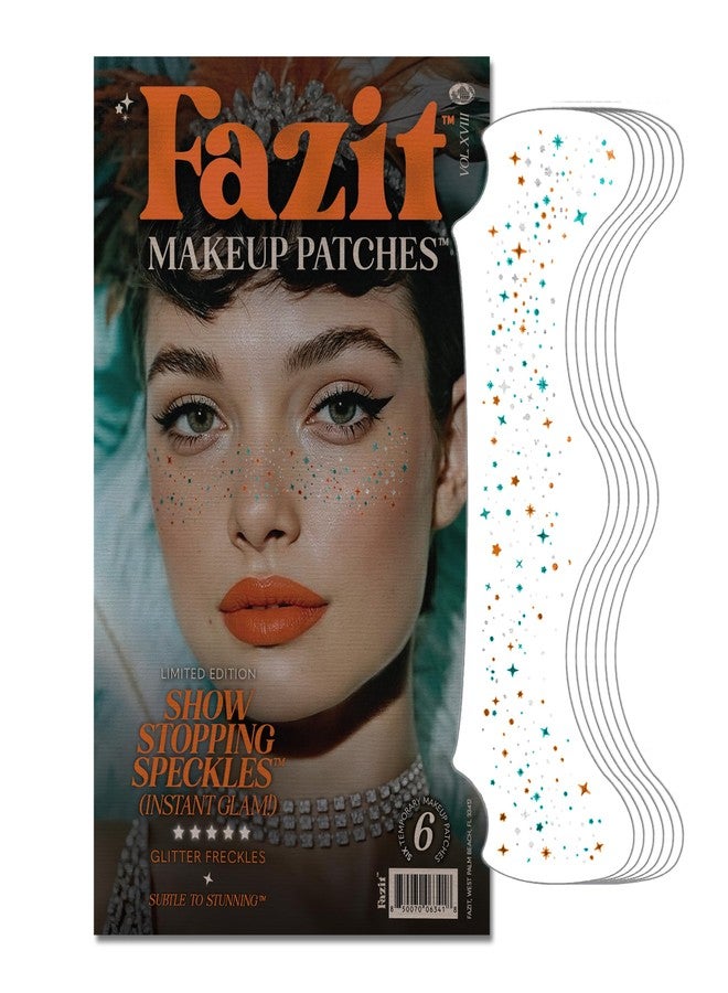 Fazit Makeup Patches - Show Stopping Speckles - Glow Up Make-Up Patches - Cute Glitter Makeup Accessories For Women - Cosmetic Glitter For Face - Image 1